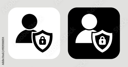 Security Priority Icon In Black and White Glyph Style