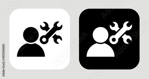 Practical Orientation Icon In Black and White Glyph Style