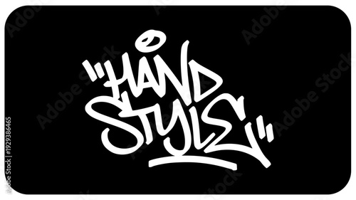 Hand Style Graffiti Tag White. Bold Urban Street Art Lettering on Black Background for Calligraphy Identity and Artistic Streetwear Branding.