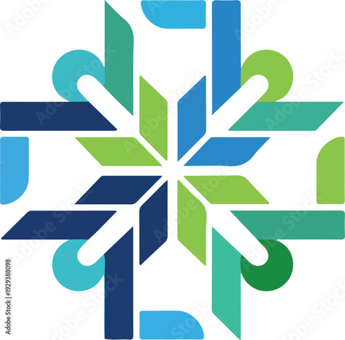 A logo for MediCare Global with a stylized design and color scheme