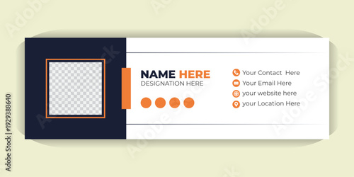 Professional Email Signature Design, Customizable HTML Templates with Photo, Contact Info and Social Media Icons for Gmail, Outlook and Branding
