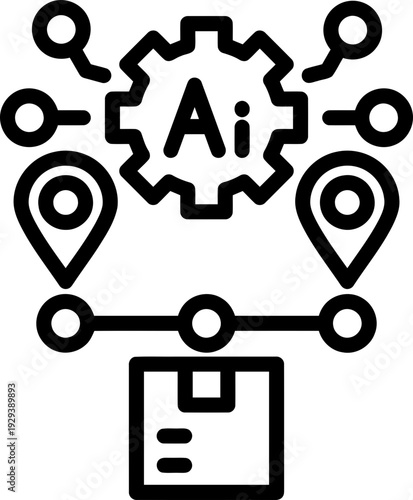 Artificial Intelligence Technology Icon.