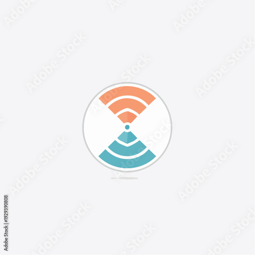 Abstract Wi-Fi Signal Icon Representing Connectivity and Technology