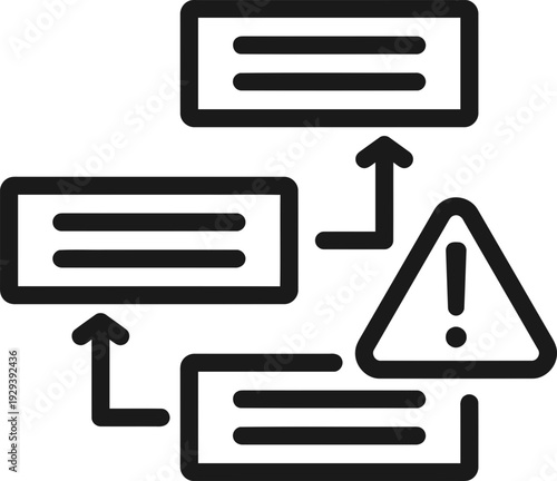 Warning signs and rectangles.