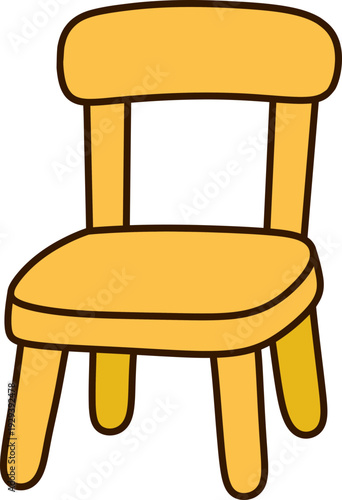 Yellow Wooden Chair Furniture.
