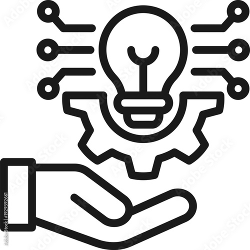 Innovation Idea Light Bulb Gear 1.