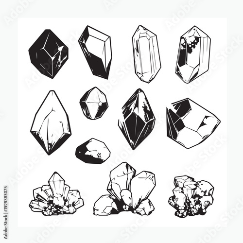 set of vector gemstones