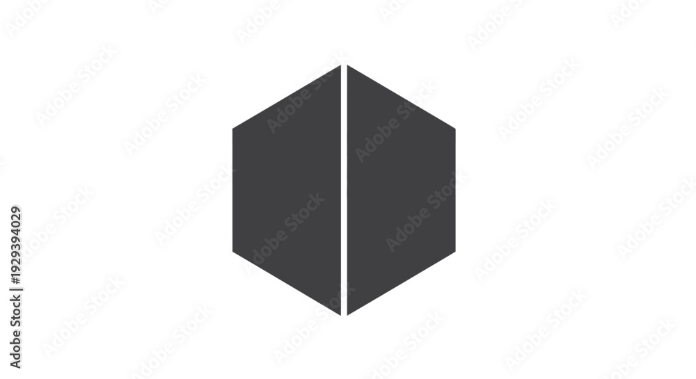 Fototapeta premium Black Cube Geometric Shape Object.