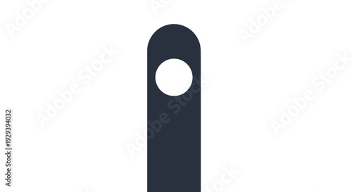 Black Door Handle with Circular Design.