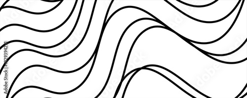  Thin line wavy abstract vector background. Curve wave seamless pattern. eps 10 modern