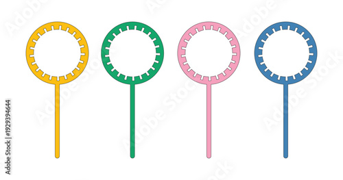 Illustration stick bubble soap unique design isolated on white background