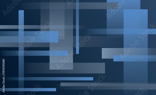 Dark blue gradient abstract background with modern and futuristic overlapping glowing geometric layers. Minimalist and elegant design. Vector illustration eps. 4