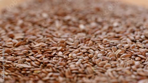 close-up background with flax seeds
