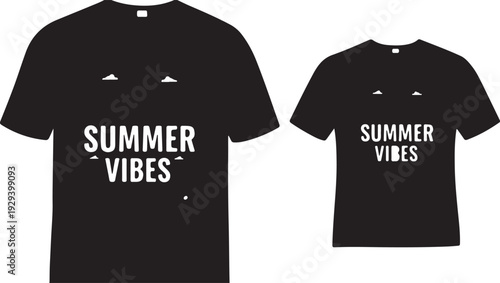 Vector realistic illustration of T-shirts on a transparent background.