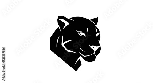 Black Panther Head Logo Illustration Design.