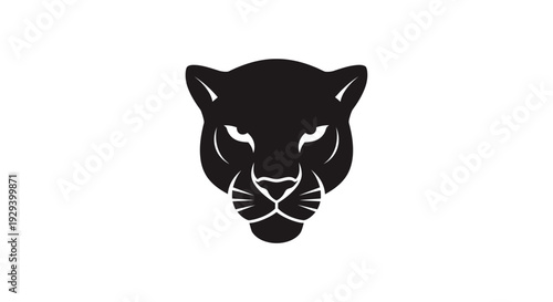 Black Panther Head Illustration Graphic Design.