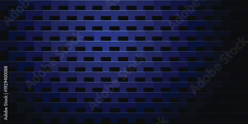 3D Obsidian Cobalt Inlay Background with Middle Spotlight and Cobalt Blue Specular Relief and Luxury Heavy Mechanical Technology Infrastructure