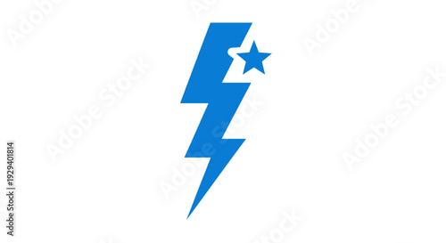 Blue Lightning Bolt with Star Emblem.