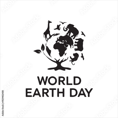 A vector business logo design featuring a World War II era globe and world map symbol as a professional company icon illustration