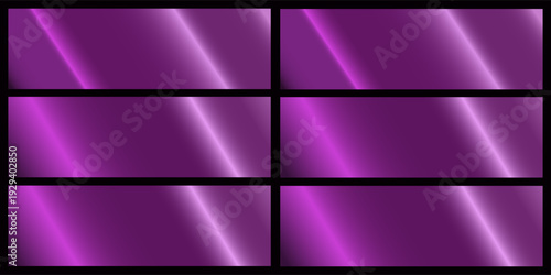 Gradients collection purple violet mauve plum large set of metallic palette templates.