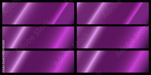 Gradients collection purple violet mauve plum large set of metallic palette templates.