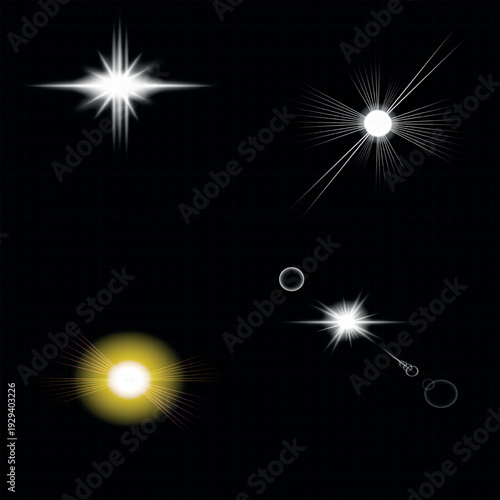 Dawn, star, flash, rays, glow, spotlight, lantern light, mirage 29