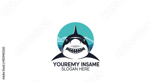 Cartoon Orca Whale Logo Design Illustration.