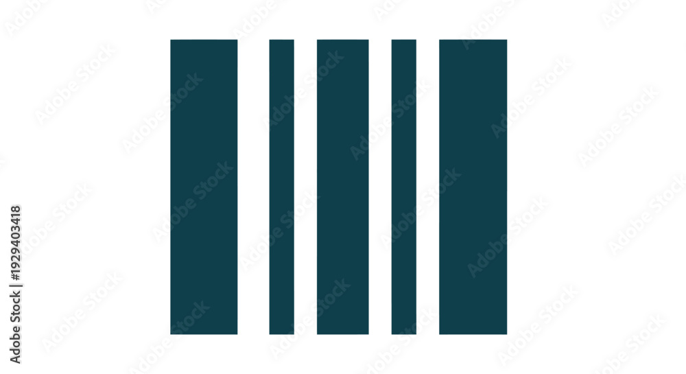 Obraz premium Dark Teal Vertical Bars Pattern Design.