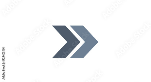 Double Arrow Symbol Pointing Right Direction.