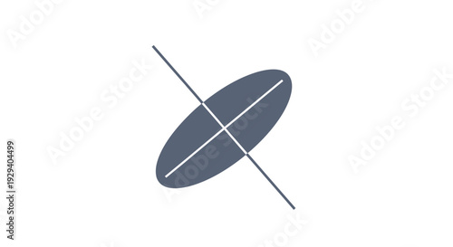 Gray Lens with Crossed Lines.