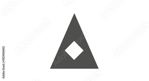 Free Download Grey Triangle with White Diamond Inside. - GFXLoad