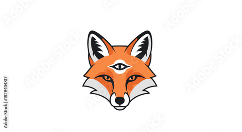 Illustration of a Fox Head with Eye.