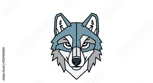 Illustration of a Wolf Head with Piercing Eyes.