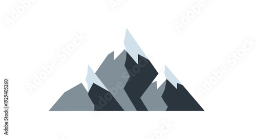 Mountain Range Graphic Illustration Simple Design.