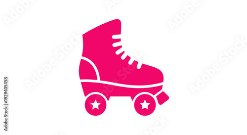 Pink Roller Skate Iconic Design Element.