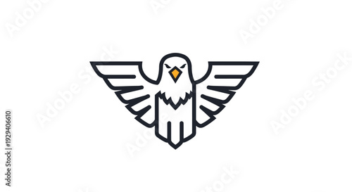 Simple Line Art Dove or Pigeon Illustration.