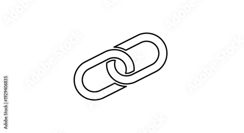 Simple Black Chain Link Illustration.