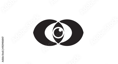 Simple Black Eye Logo Design Element.