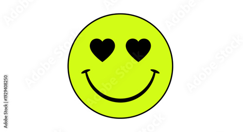 Smiling Face with Heart Eyes Emoji Icon.
