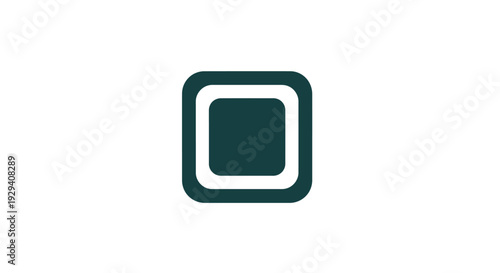 Square Icon with White Border and Green Fill.