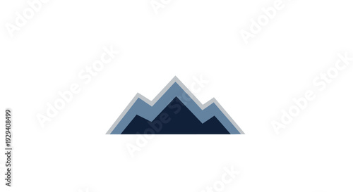 Stylized Mountain Peaks Graphic Illustration.
