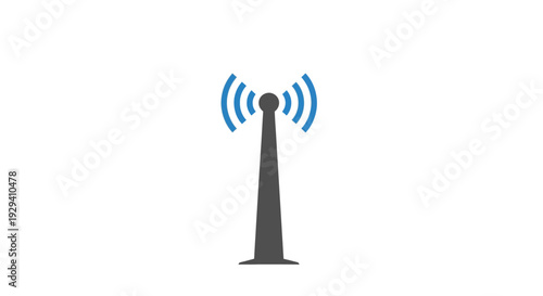 Cell Tower with Wireless Signal Emission.