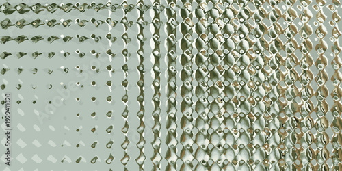 Textured glass surface with repeating patterns and light reflections.