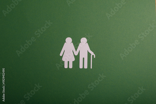 Paper cutout of an elderly ...