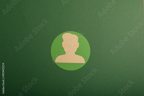 Paper silhouette of a perso...