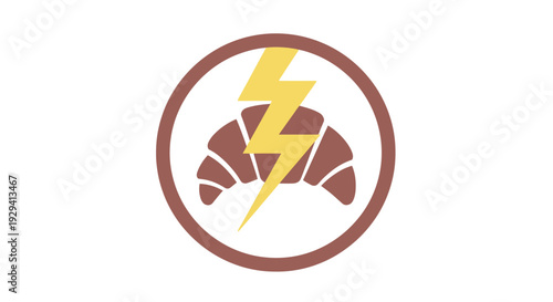 Speedometer Icon with Lightning Bolt Symbol.