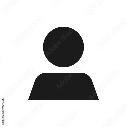 Simple Black Silhouette of a Person.