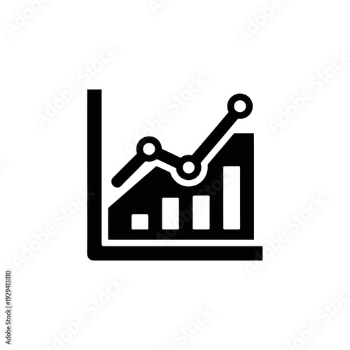 Graph Icon Showing Data Trends and Statistics.