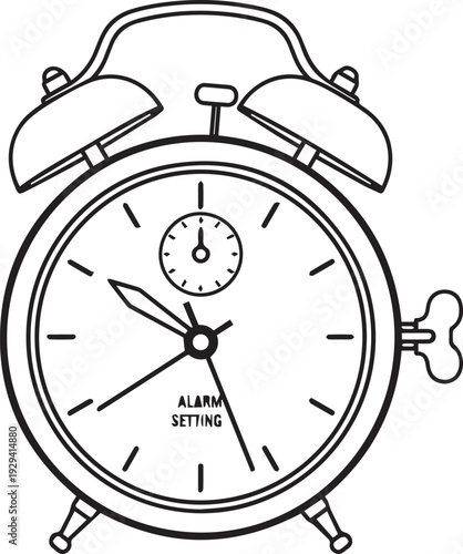 Vector illustration of alarm clock