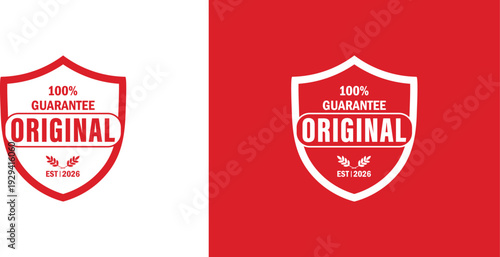 original stamp with shield shaped. badges label business vector icon